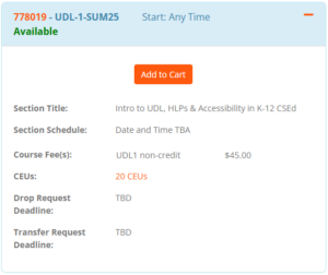 Screenshot showing section expanded with Add to Cart button.