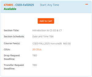 Screenshot showing section expanded with Add to Cart button.