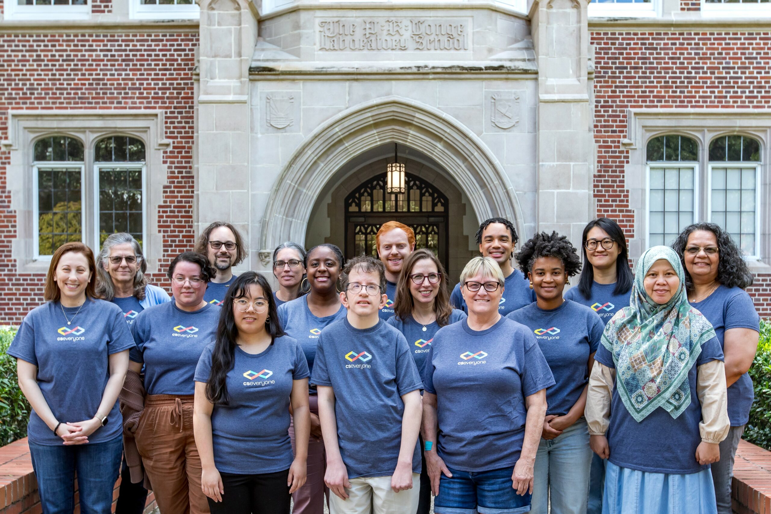 CS Everyone Team group photo in front of PK Yonge Lab School